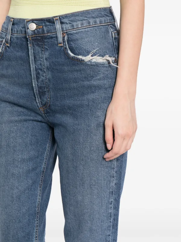【関税込み】AGOLDE ブルー Riley ジーンズ AGOLDE Riley Jeans | Blue | FARFETCH GE