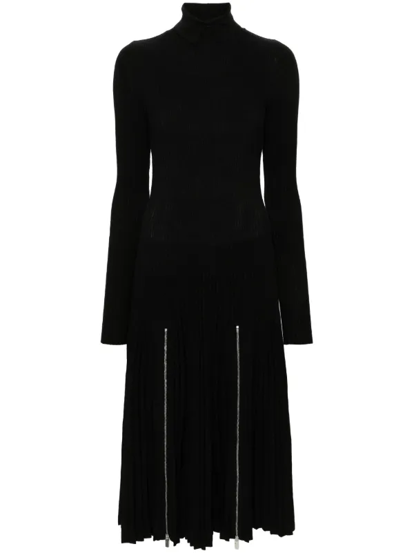 Burberry Pleated Dress Black FARFETCH CH