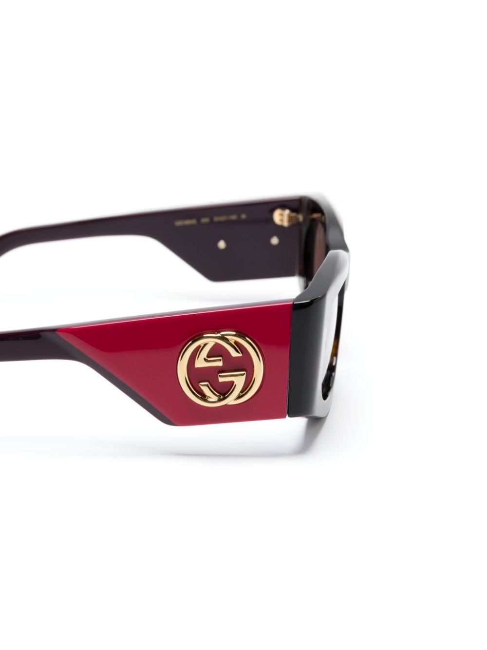 Shop Gucci Interlocking G Sunglasses In Purple