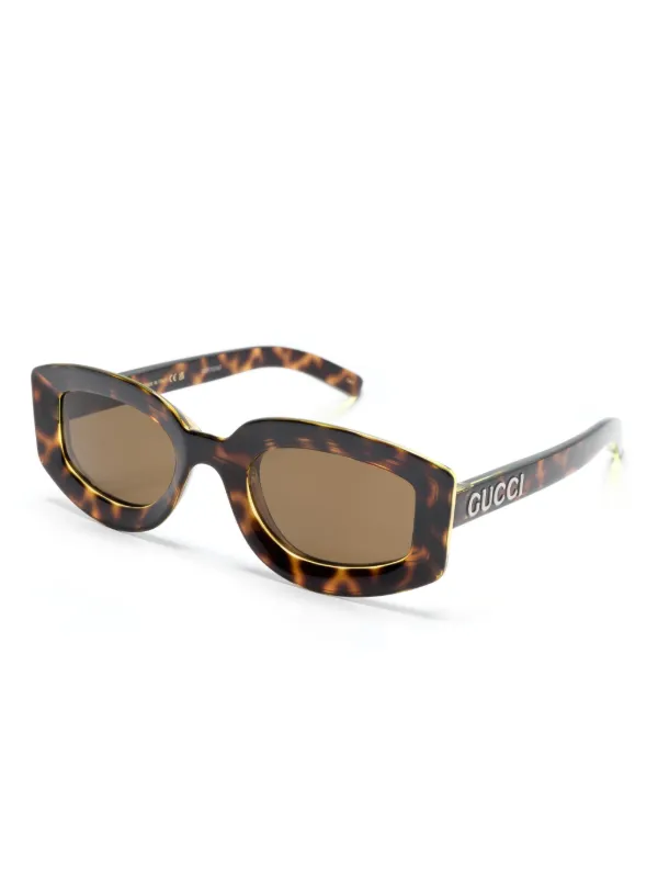 Gucci logo lens sunglasses hotsell