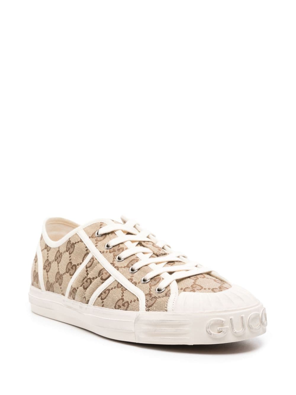 Shop Gucci Gg Sneakers In Brown