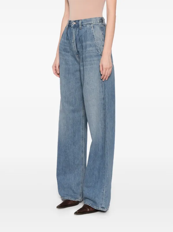 パンツ CITIZEN OF HUMANITY Women Straight Pants 2053B3025 Blue Citizens of Humanity Womens Blue Straight Leg Usa Made 5