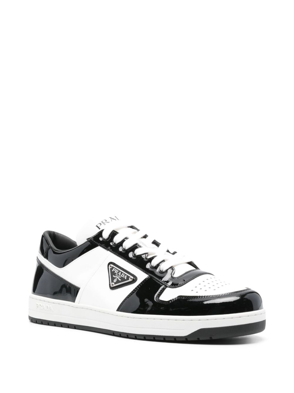 Prada Downtown leren sneakers Zwart