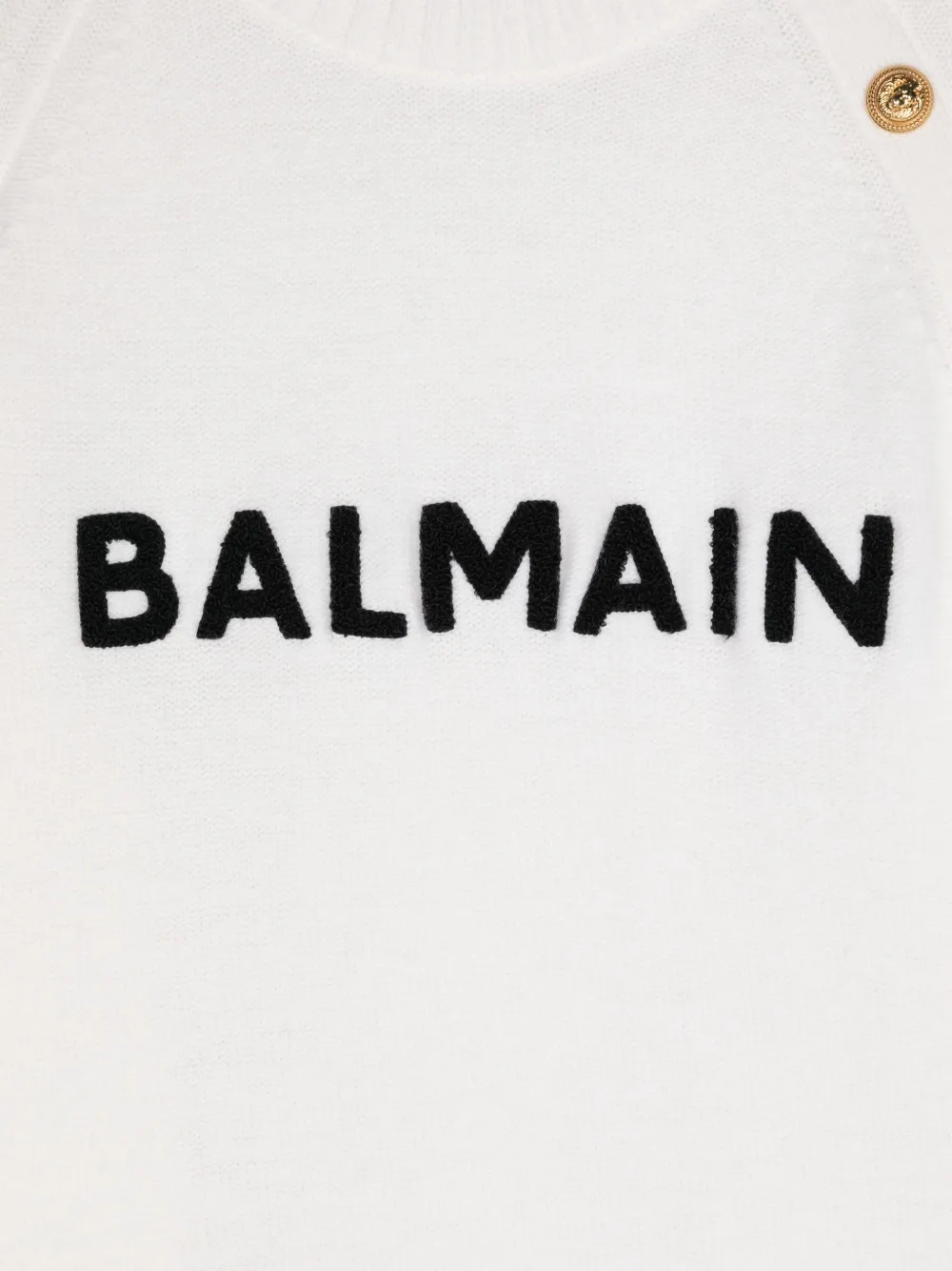 Balmain Kids Trui met geborduurd logo Beige
