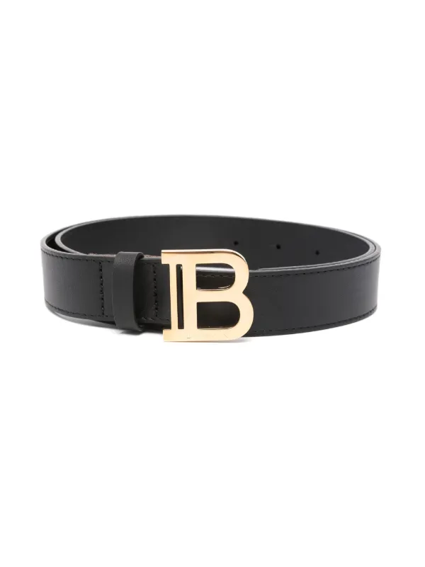 Balmain Kids ロゴバックル ベルト | ブラック | FARFETCH JP