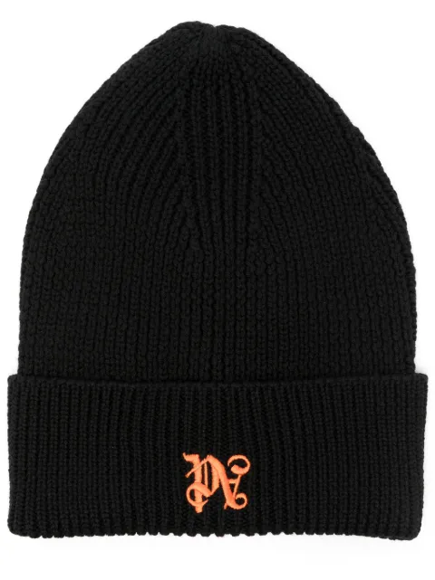 Palm Angels PA-monogram beanie hat