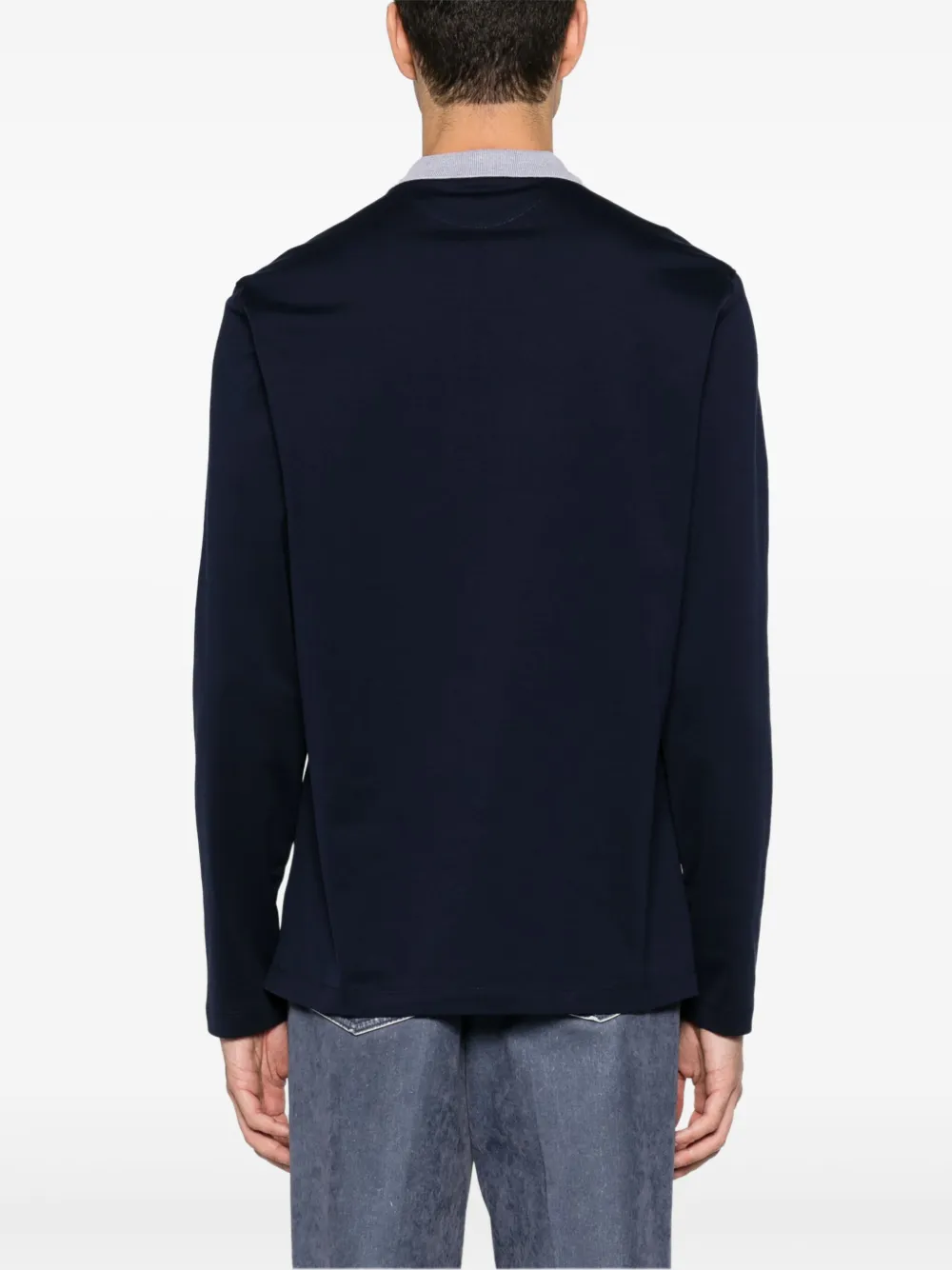 Brunello Cucinelli Poloshirt met geborduurd logo Blauw