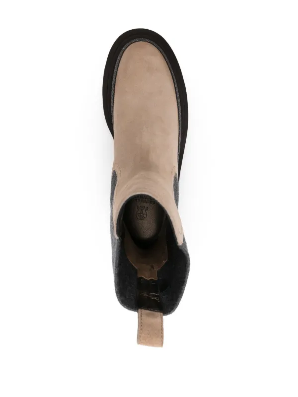 ショートブーツ・ブーティ BRUNELLO CUCINELLI SUEDE LEATHER CHELSEA BOOTS Brunello Cucinelli Suede Chelsea Boots | Brown | FARFETCH PL