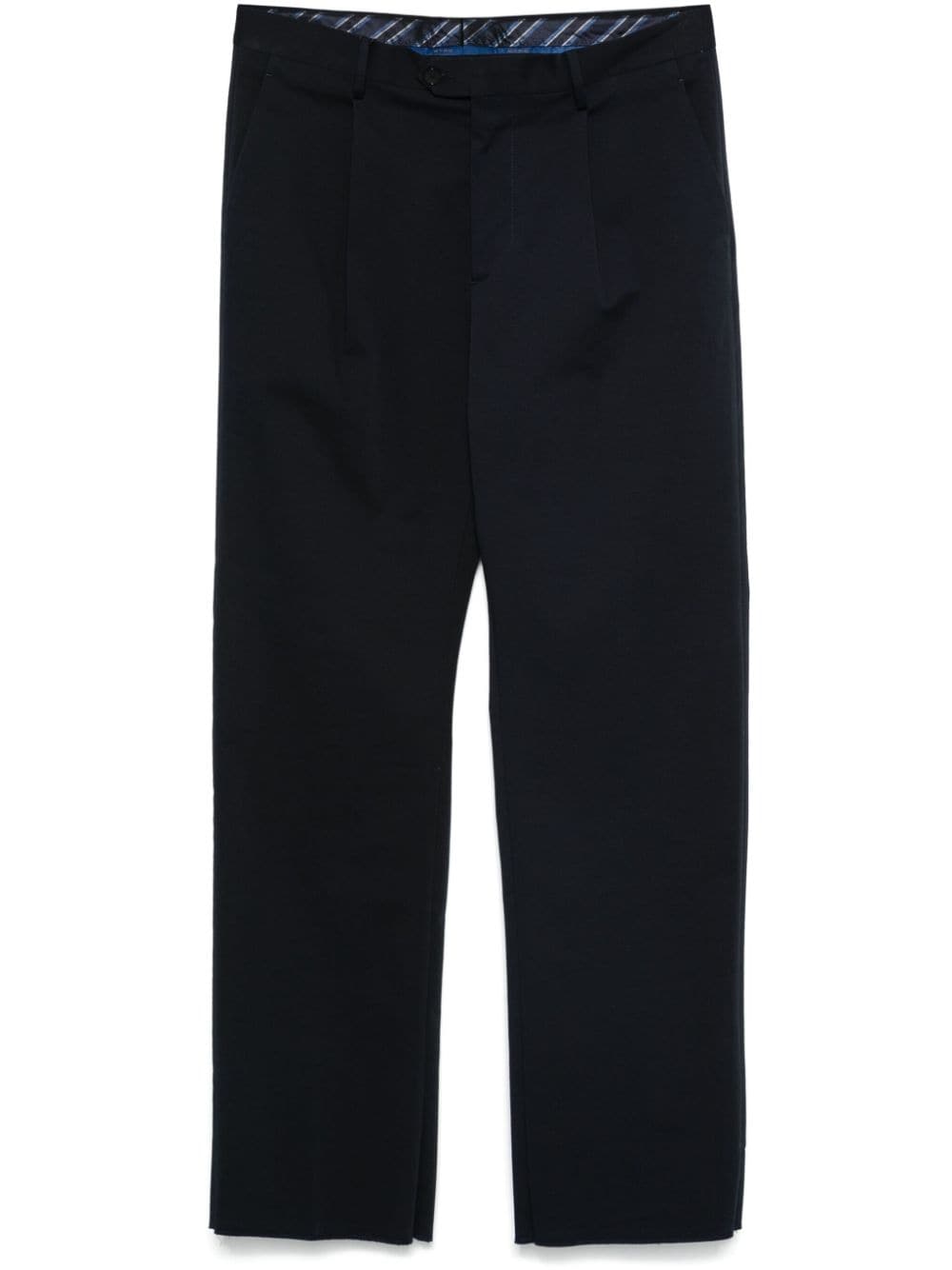 Shop Etro Pleated Trousers In Blue