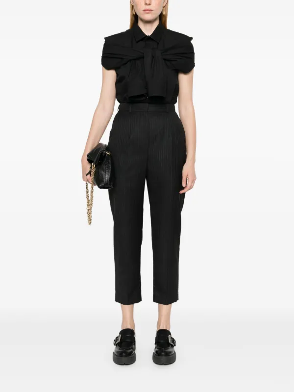 Alexander McQueen pinstripe-pattern Trousers | Grey | FARFETCH