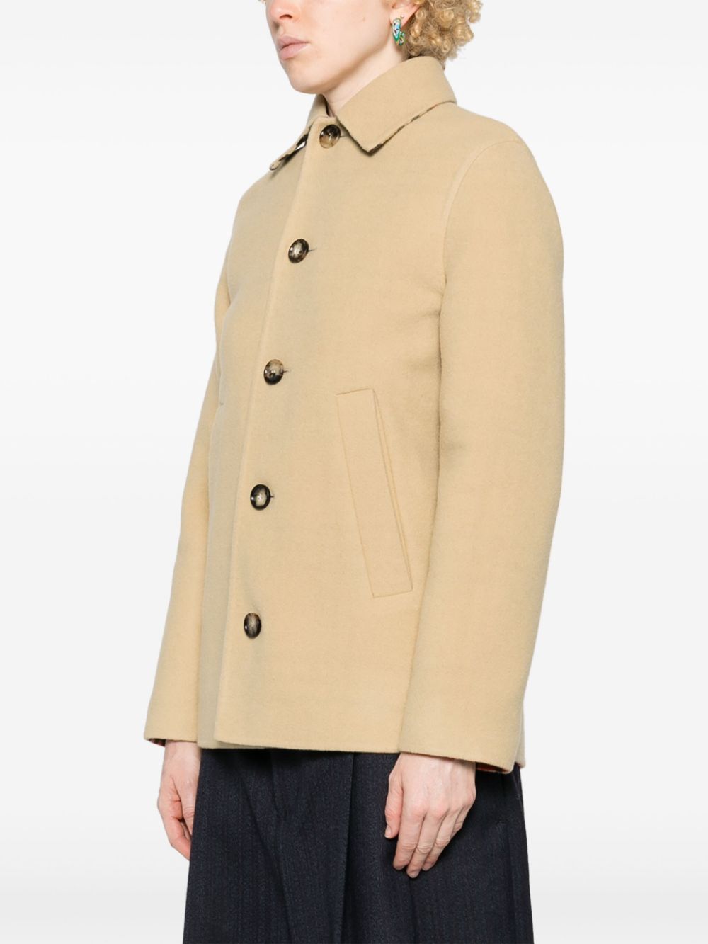 BURBERRY SINGLE-BREASTED WOOL JACKET 