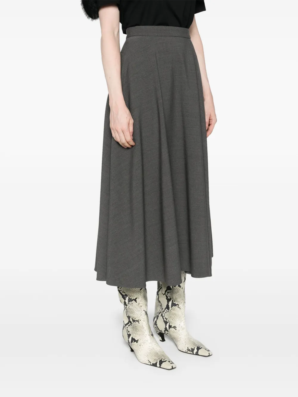 Valentino Garavani VLogo A-line midi skirt | Skirts | Image 3