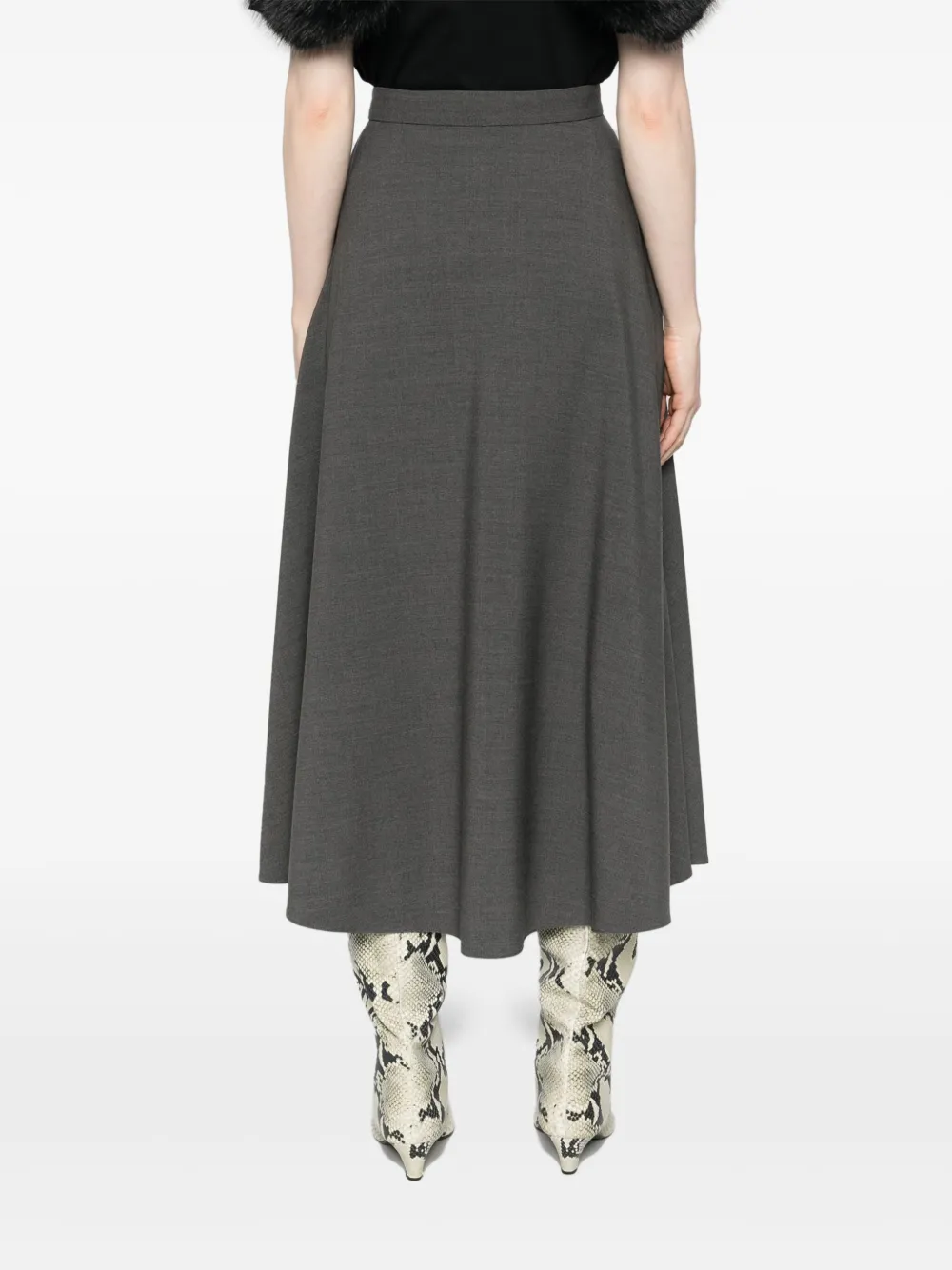 Valentino Garavani VLogo A-line midi skirt | Clothing | Image 4