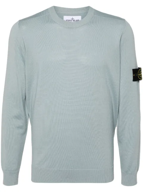 Stone Island Compass-patch fine-knit jumper