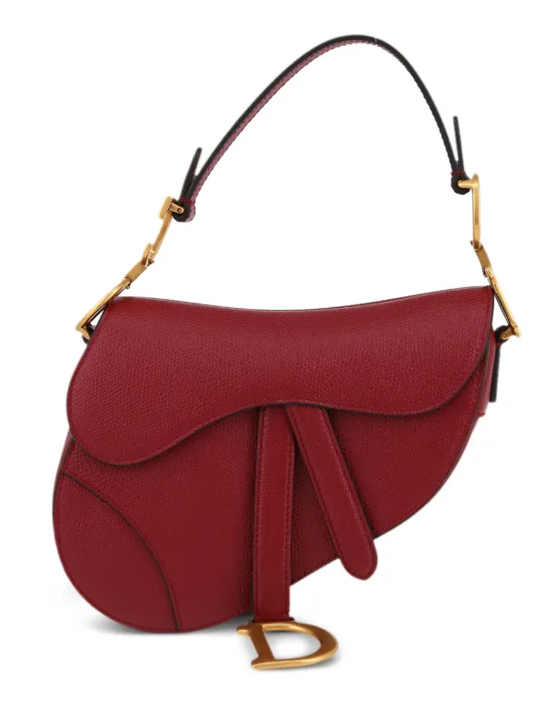 Christian Dior Pre Owned Mini Saddle Handbag Red FARFETCH IE