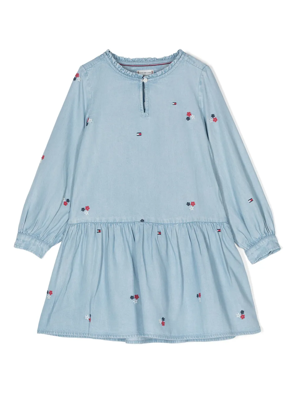 Juniors chambray dress top