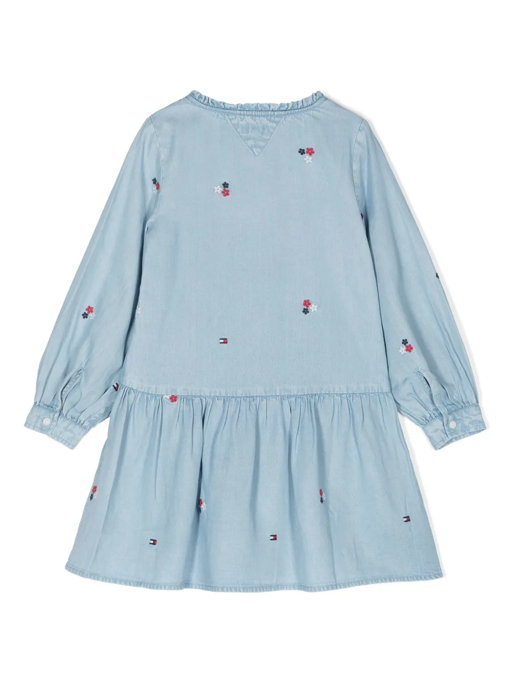tommyhilfigerjunior Tommy Hilfiger Junior Jurk met geborduurde bloemen - Blauw