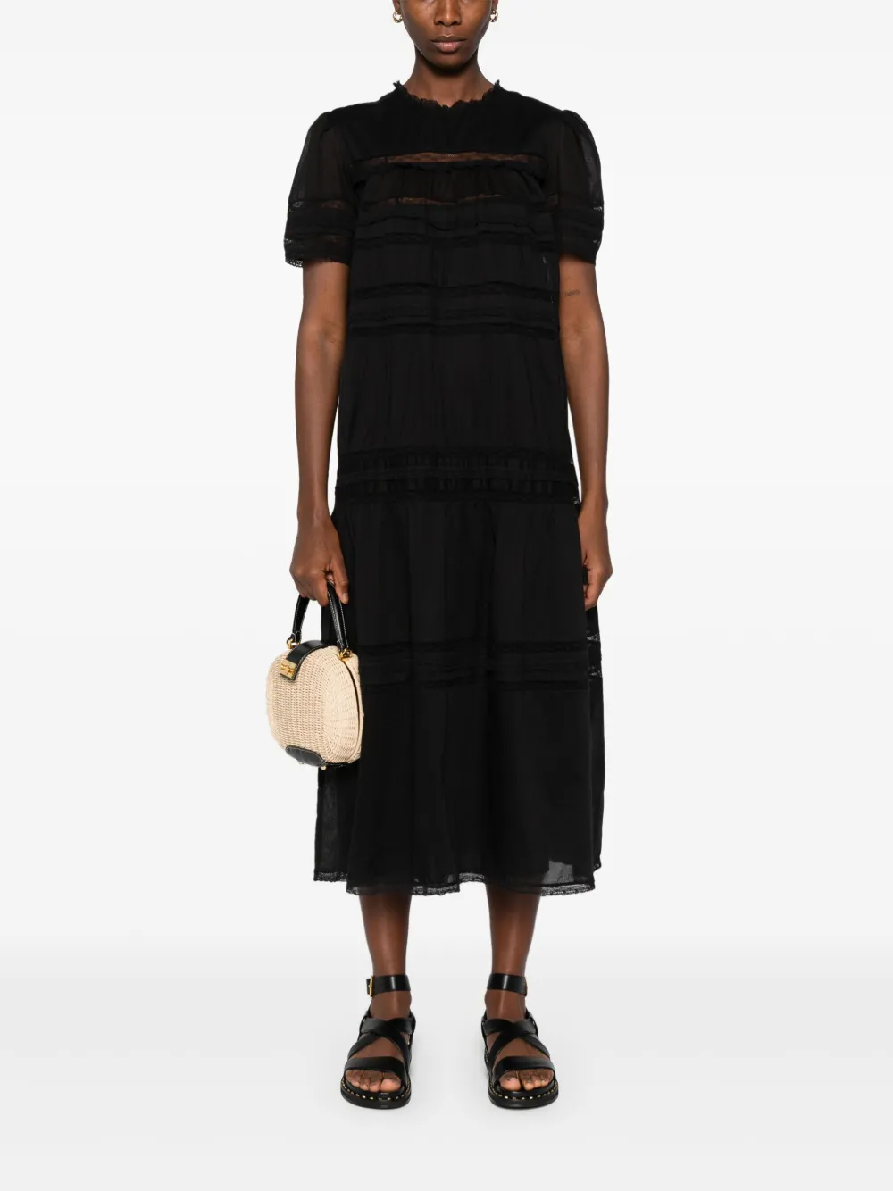 MARANT ÉTOILE Geralda midi dress - Zwart