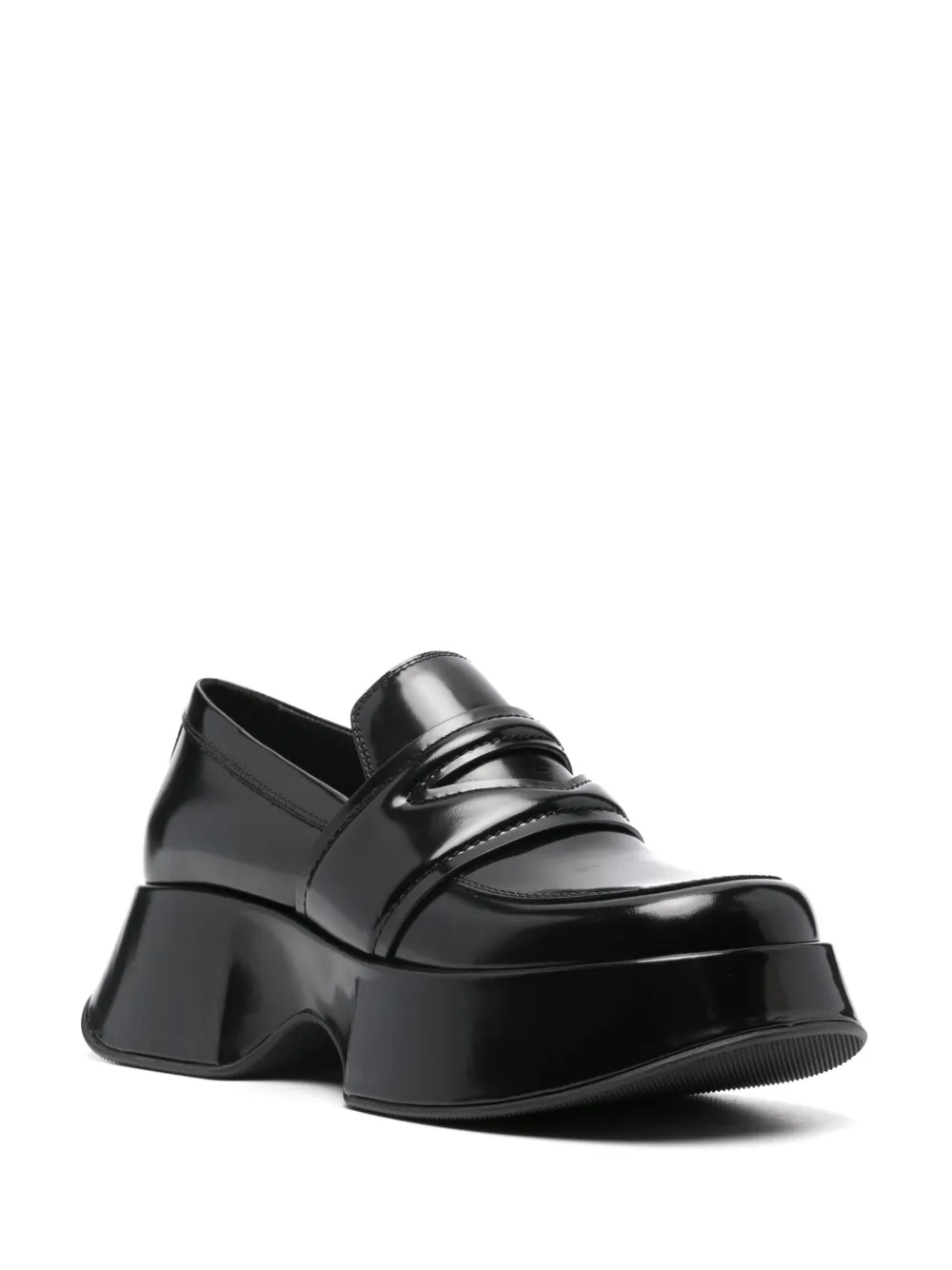 Vic Matie flatform leather loafers - Zwart