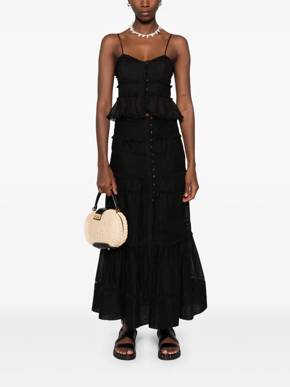 MARANT ÉTOILE Gihane maxi skirt - Zwart