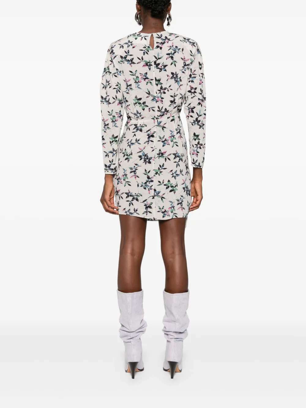 Shop Isabel Marant Étoile Dulce Mini Dress In Neutrals