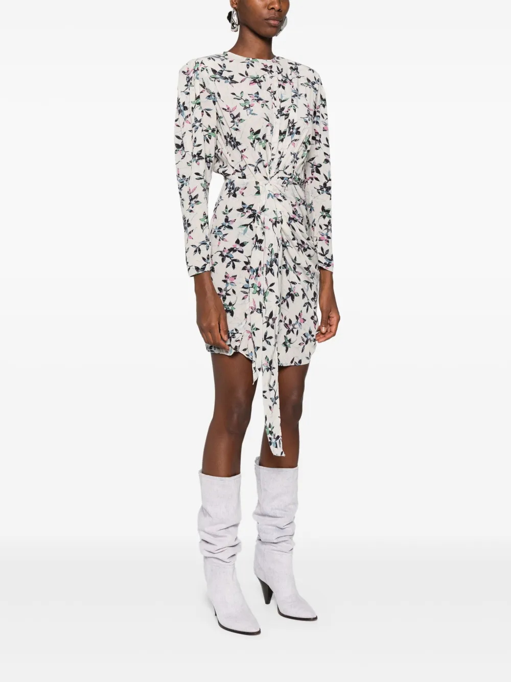Shop Isabel Marant Étoile Dulce Mini Dress In Neutrals