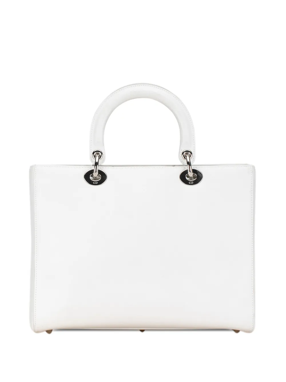 Christian Dior Pre-Owned 2002 grote kalfsleren Lady Dior boekentas - Wit