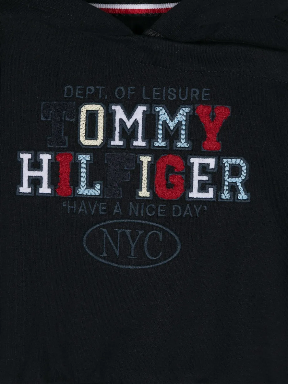 Tommy Hilfiger Junior Katoenen hoodie met geborduurd logo Blauw