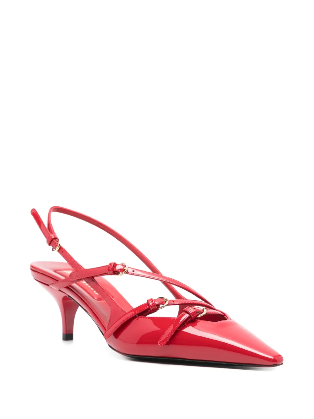 Miu Miu 55mm patent slingback pumps - Rood