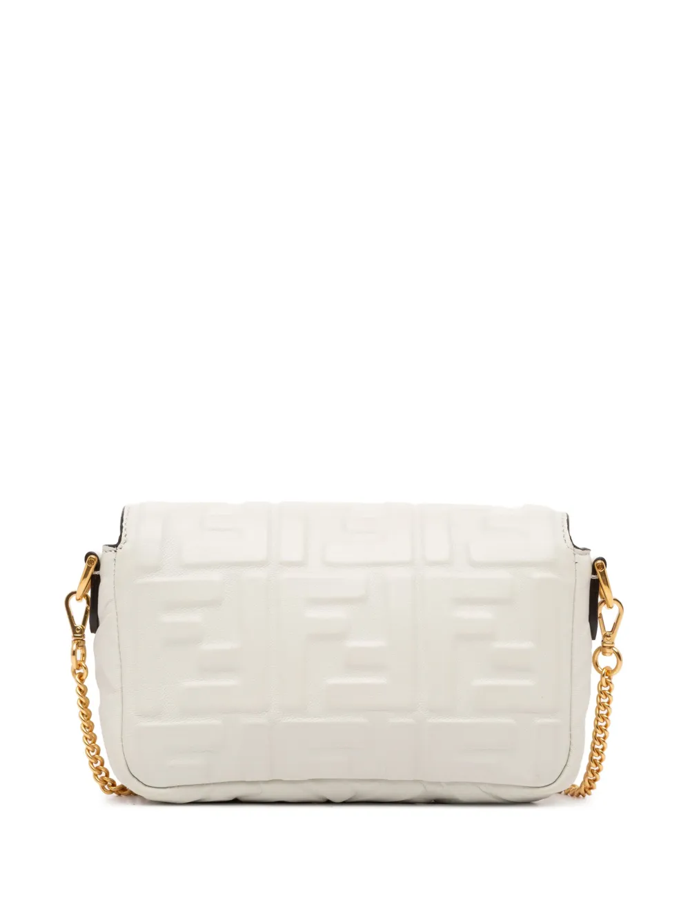 Fendi Pre-Owned 2010-2023 Mini Embossed Zucca Baguette satchel - Wit