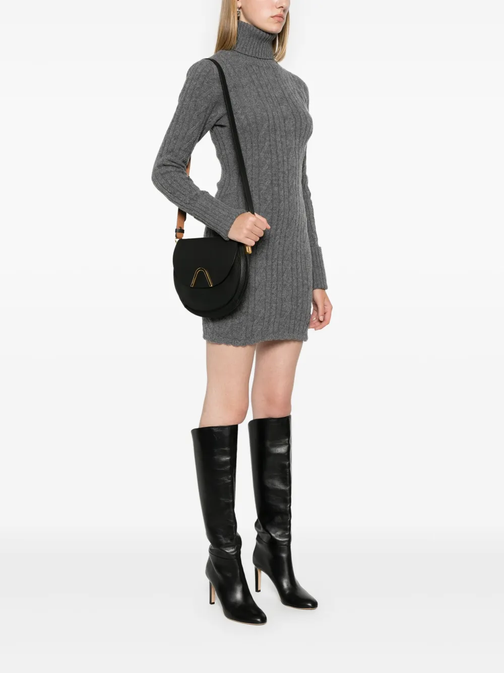 Coccinelle Leren crossbodytas - Zwart