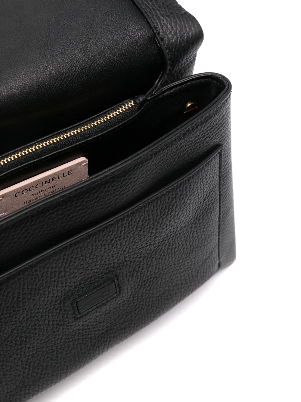Shop Coccinelle Medium Dorian Leather Shoulder Bag In Black