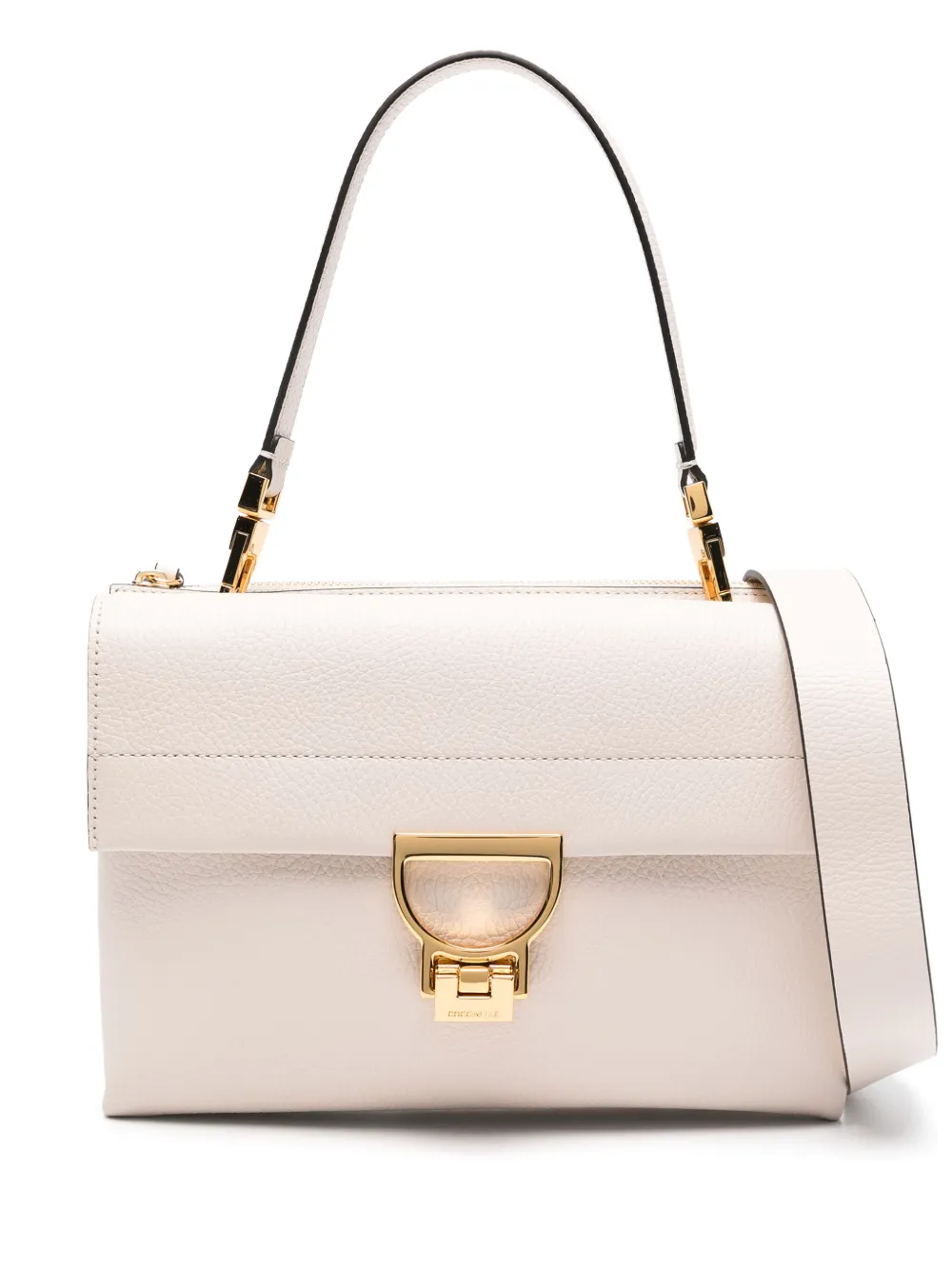 Leather handbag Coccinelle Gold bream in