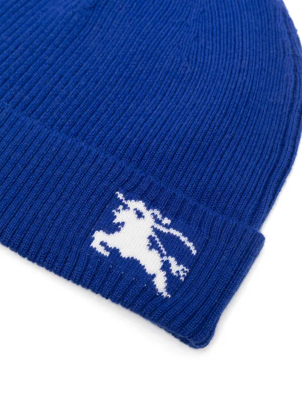 Burberry Kids Equestrian Knight Stickad Poncho Blå FARFETCH SE