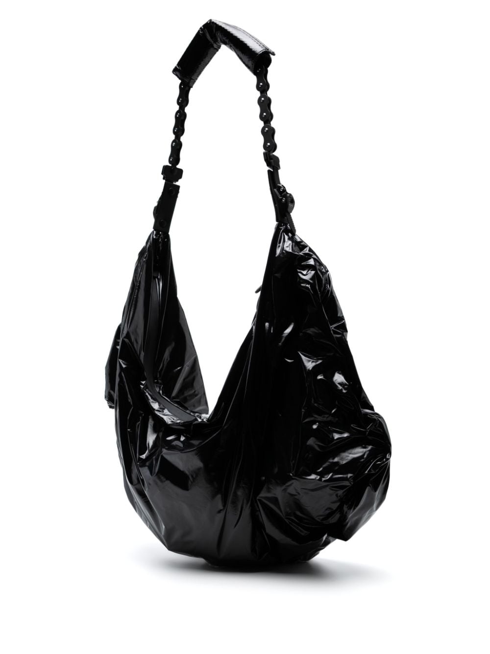 Shop Innerraum Object Hm4 Xxl Half Moon Shoulder Bag In Black