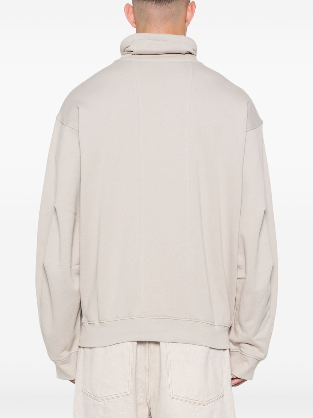 Shop Helmut Lang Funnel-neck Sweatshirt In 灰色