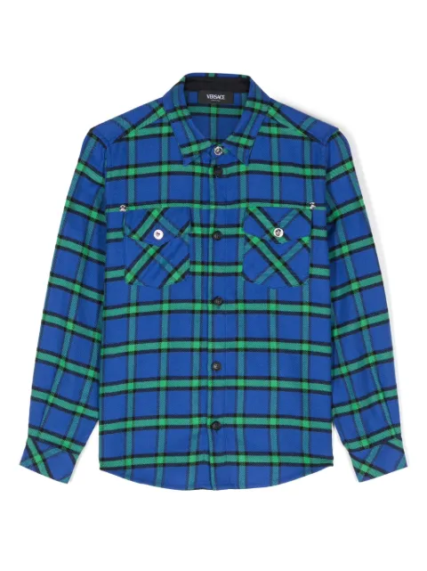 Versace Kids tartan-pattern shirt 