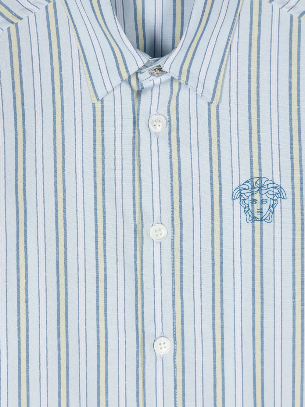 Versace Kids Gestreept shirt Blauw