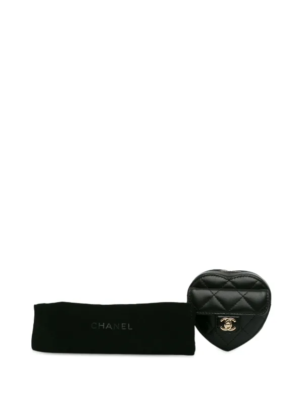 【CHANEL】コインケース／コインパース♡ハートココマーク♡ブラック CHANEL Pre-Owned 2021 ココマーク イン ラブ ハート コイン