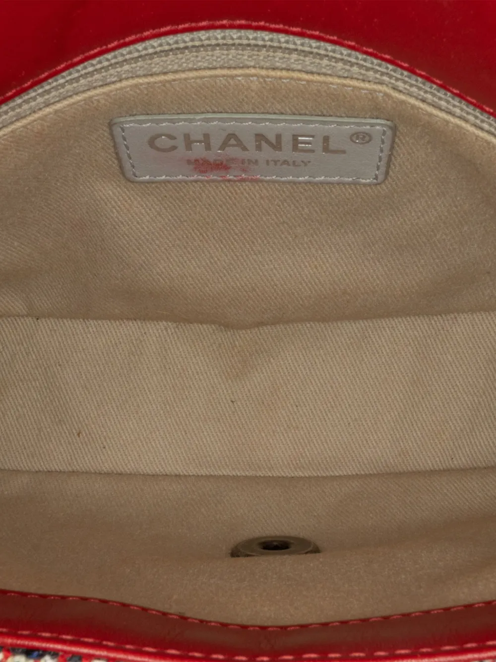 Pre-owned Chanel 2016-2017 Cc Quilted Tweed Single Flap Crossbody Bag In Blue