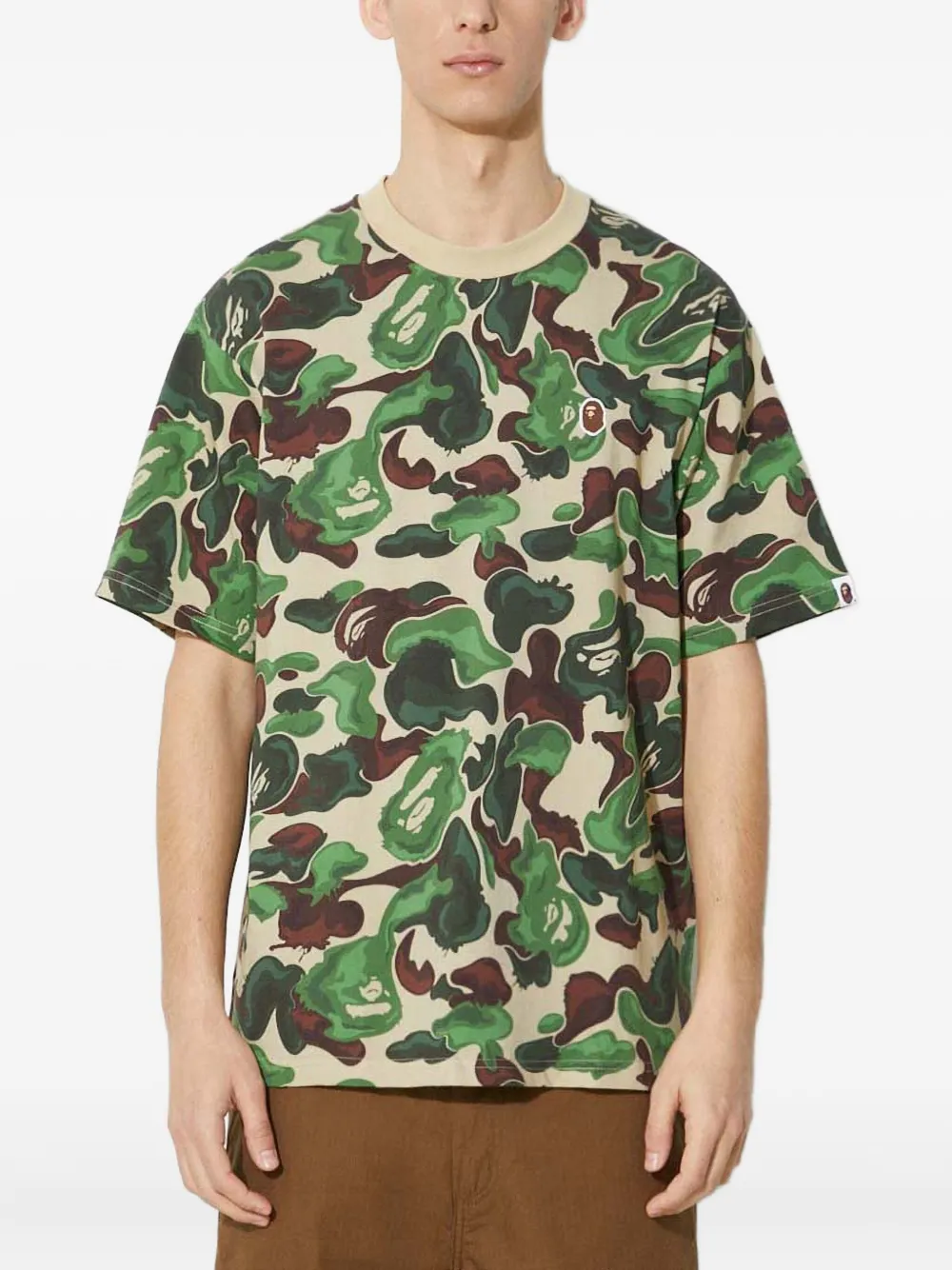 A BATHING APE T-shirt met camouflageprint Groen