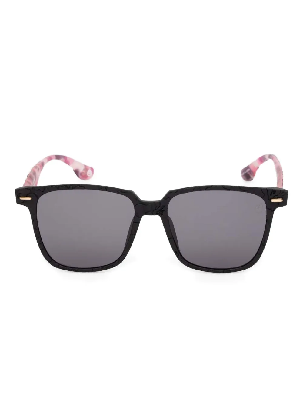 A BATHING APE® camo-print square-frame sunglasses | Black | Image 1