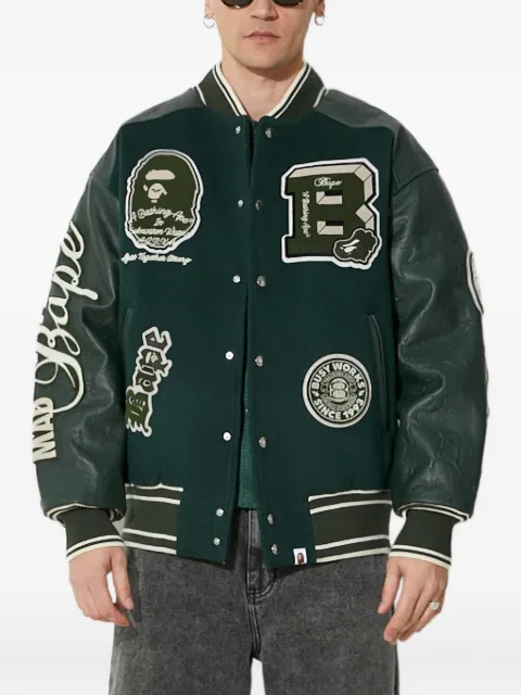 A BATHING APE® جاكيت فارسيتي بأجزاء مخيوطة