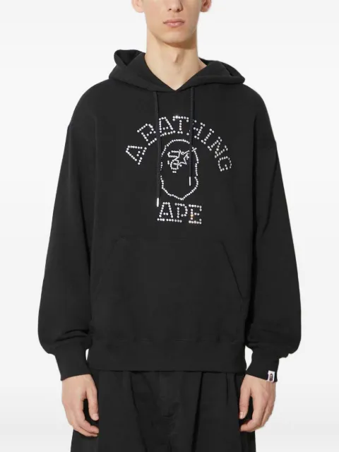 A BATHING APE® هودي 'كوليدج' بزينة حجر الراين