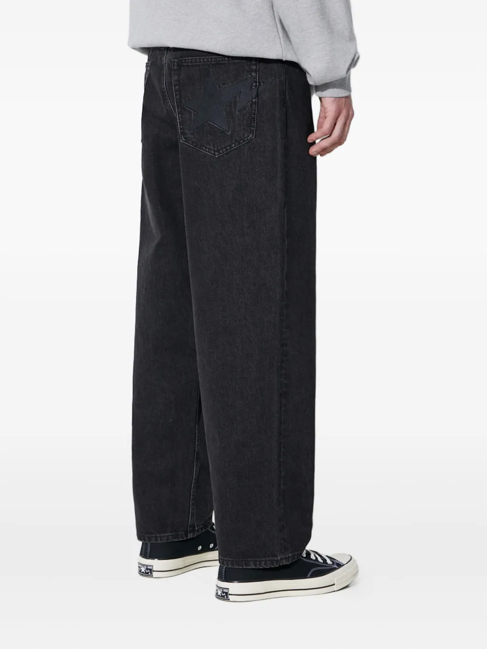A BATHING APE straight-leg jeans Zwart
