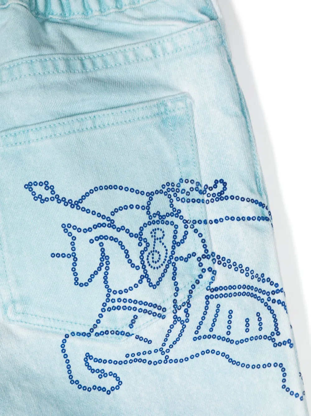 Burberry Kids Jeans met Equestrian Knight-patroon Blauw