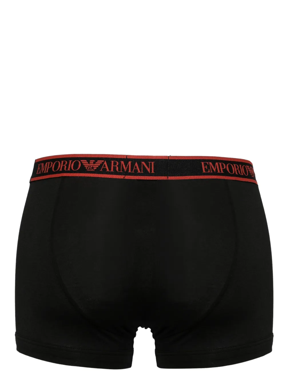 Emporio Armani Drie slips met logoband Zwart