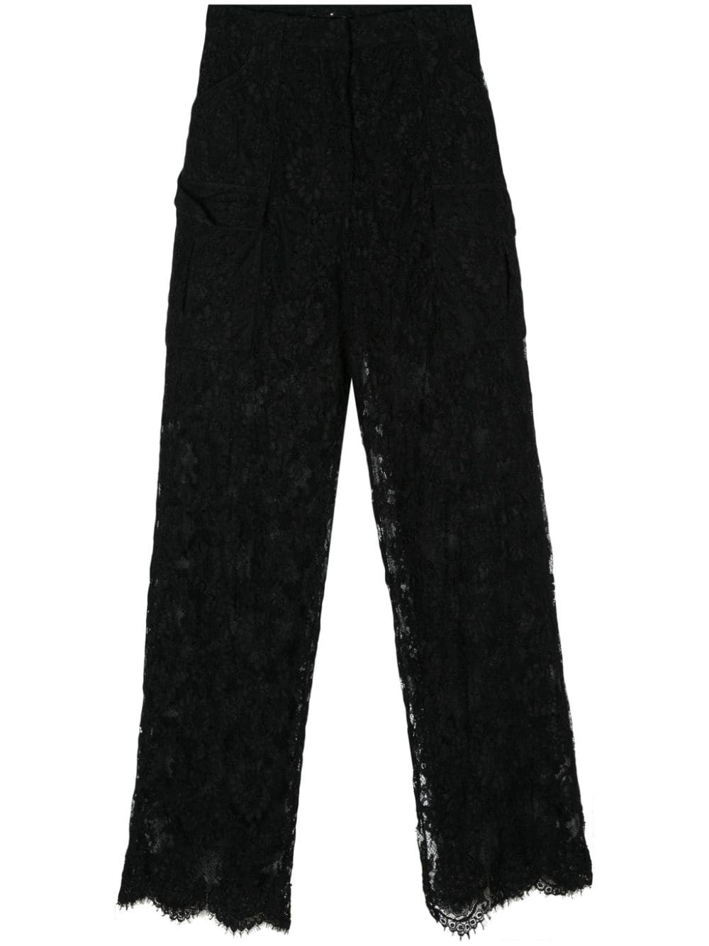 Ermanno Scervino guipure lace trousers - Black