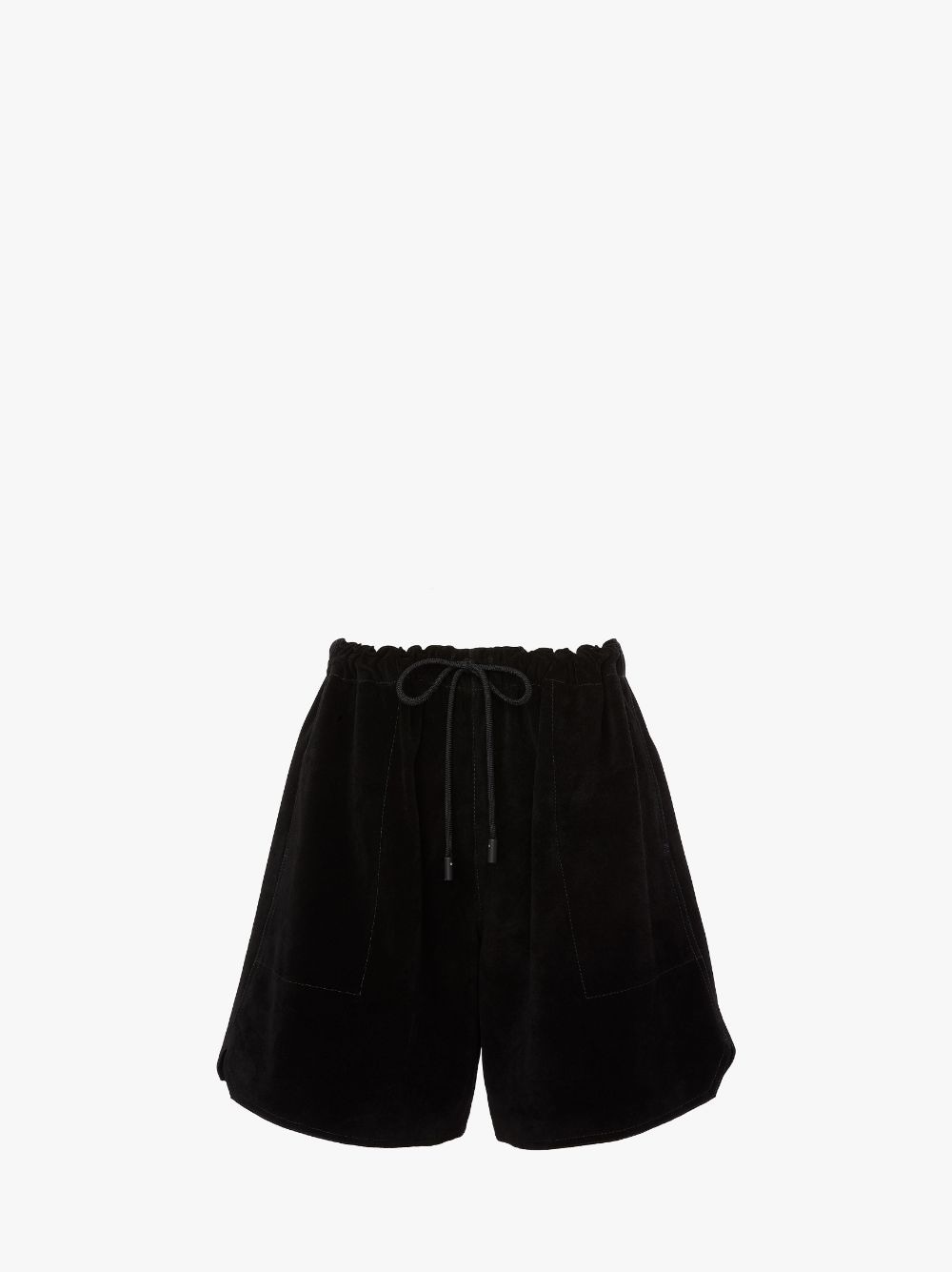 Shop Jw Anderson Drawstring Leather Shorts In Black