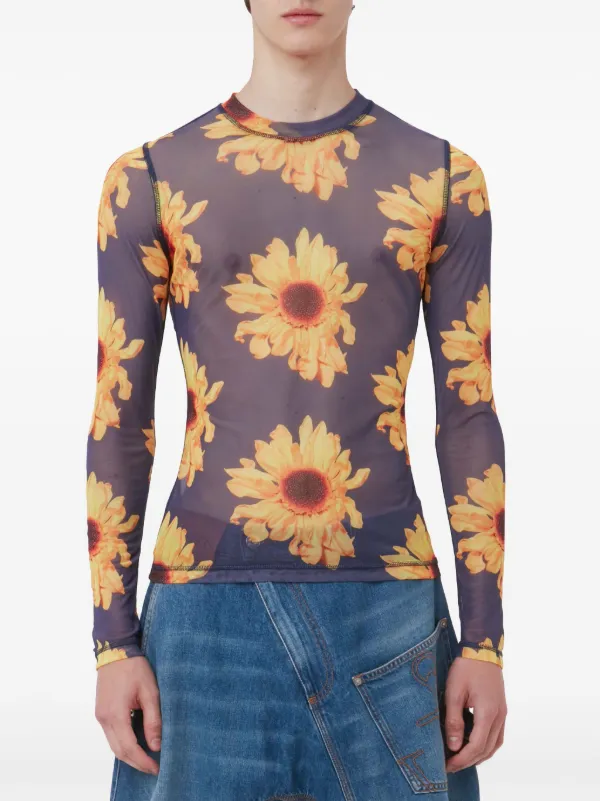 JW Anderson フローラル シアートップ | ブルー | FARFETCH JP